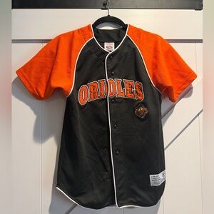 Kids Orioles Black and Orange Baseball Jersey